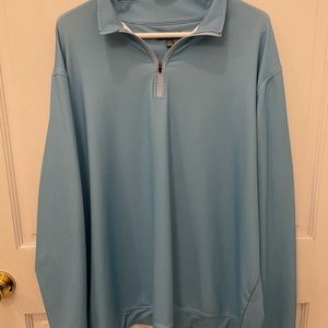 Men's Peter Millar Crown Sport Golf Long Sleeve 1/4 Zip Jacket Size XXL Blue